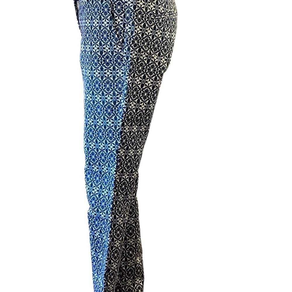 Katherine Barclay Montreal Womens Pants Size 4 Blue White Paisley - Picture 7 of 16